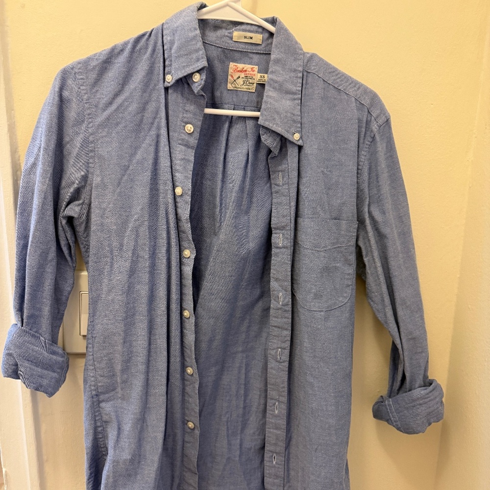 J Crew Slim Fit Broken In Oxford Button Up